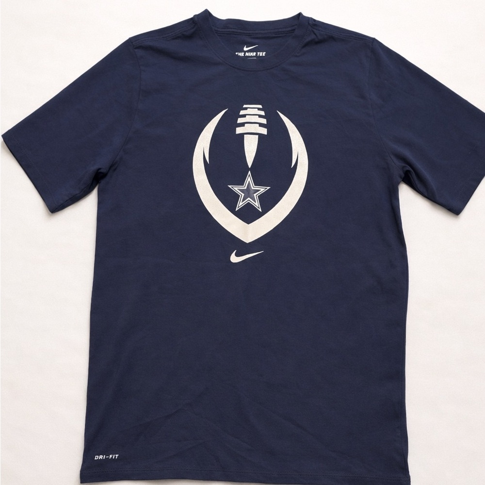 Nike Dallas Cowboys Dri-Fit T-Shirt Youth XL Navy Football Graphic Tee